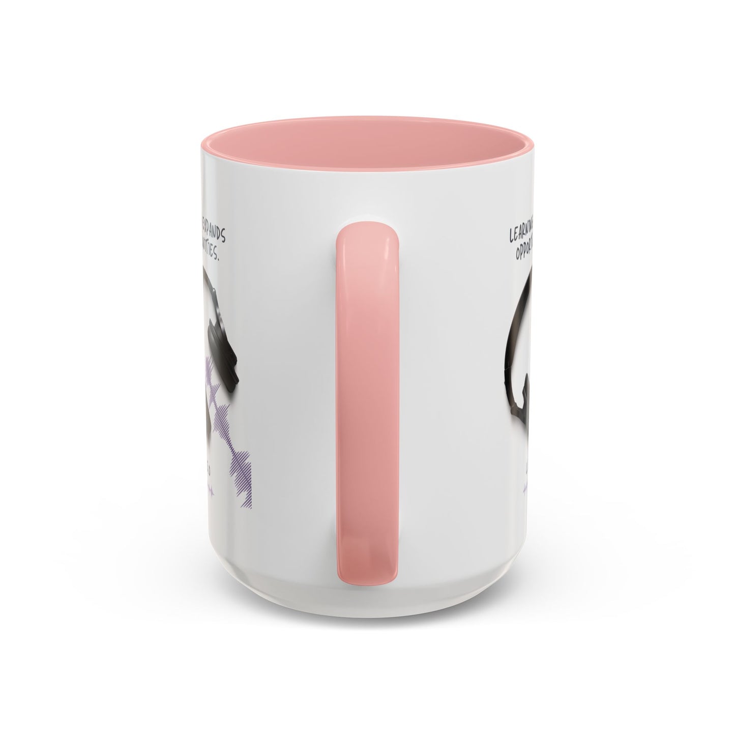 Personalized Initial Headphones Accent Coffee Mug