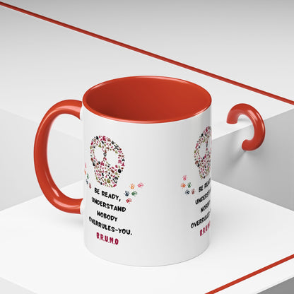 Personalized Initial Floral Skull Accent Coffee Mug