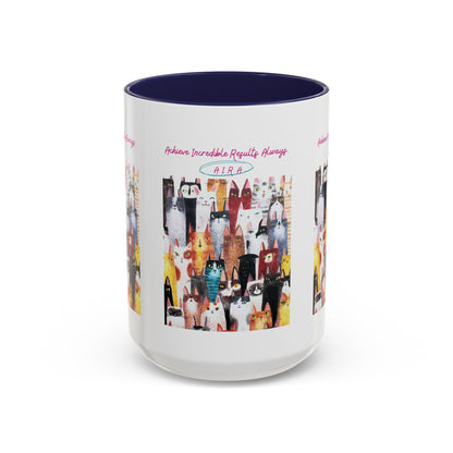 Personalized Initial Cat Collage Accent Coffee Mug