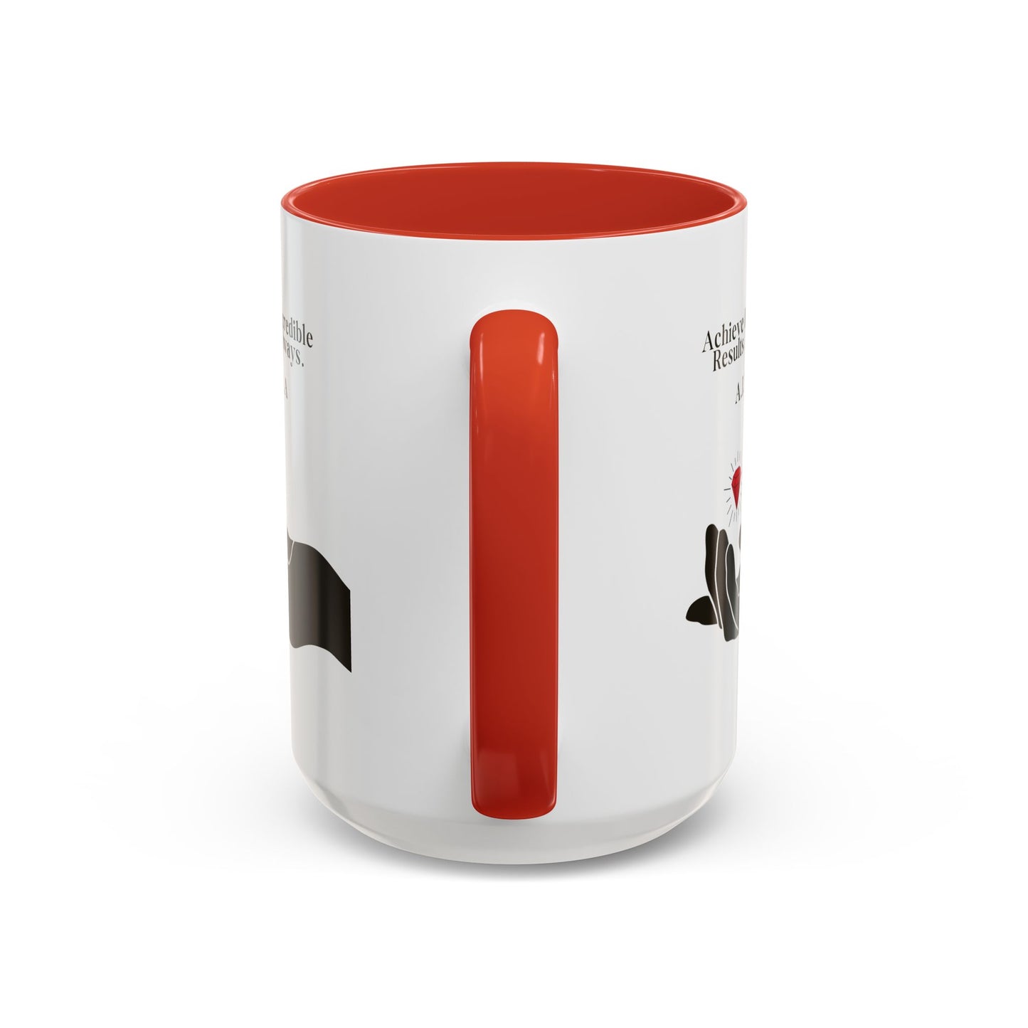 Personalized Initial Hand and Gem Accent Coffee Mug