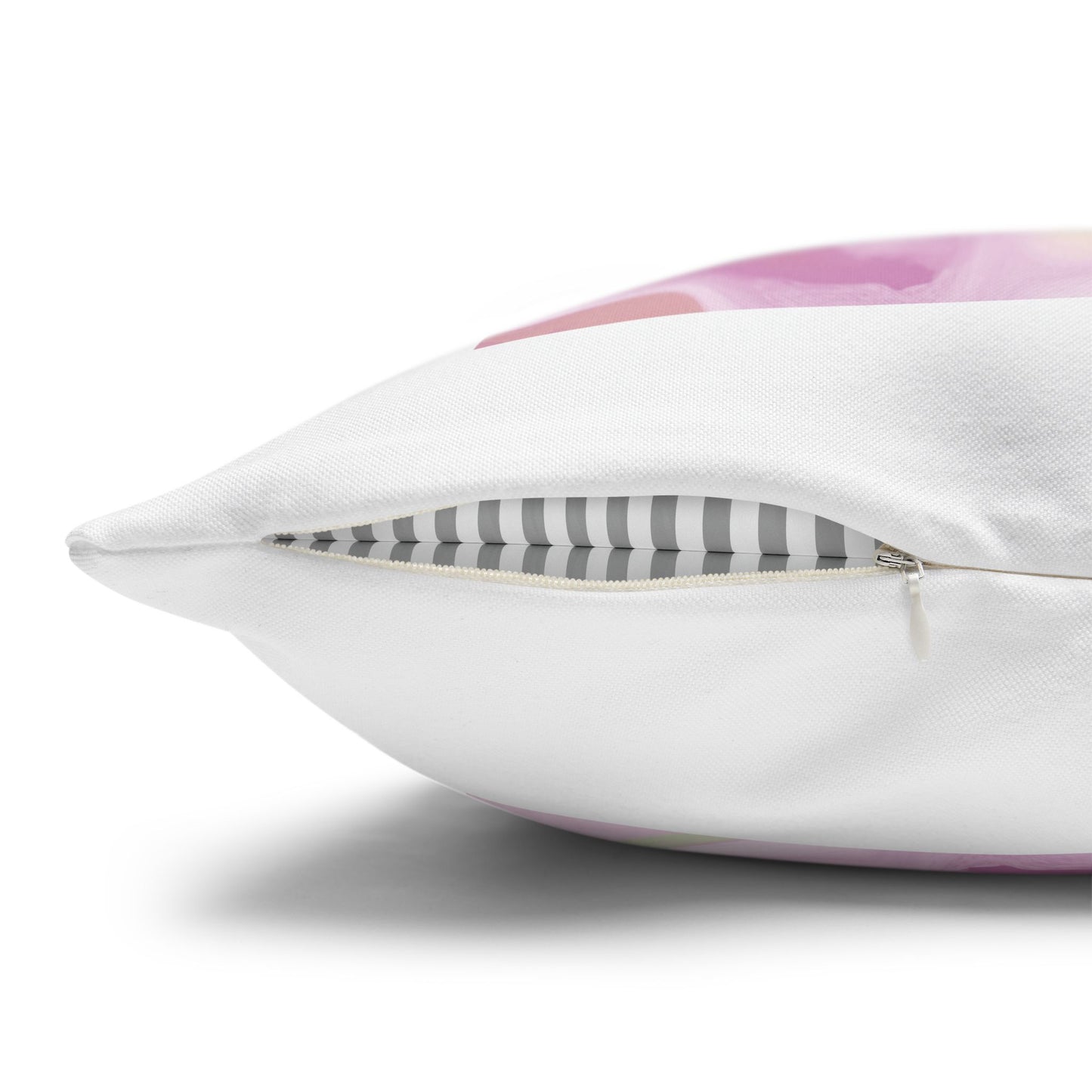 Personalized Initial Quote Ocean Theme — Custom Sayings on Square Poly Canvas Pillowcase