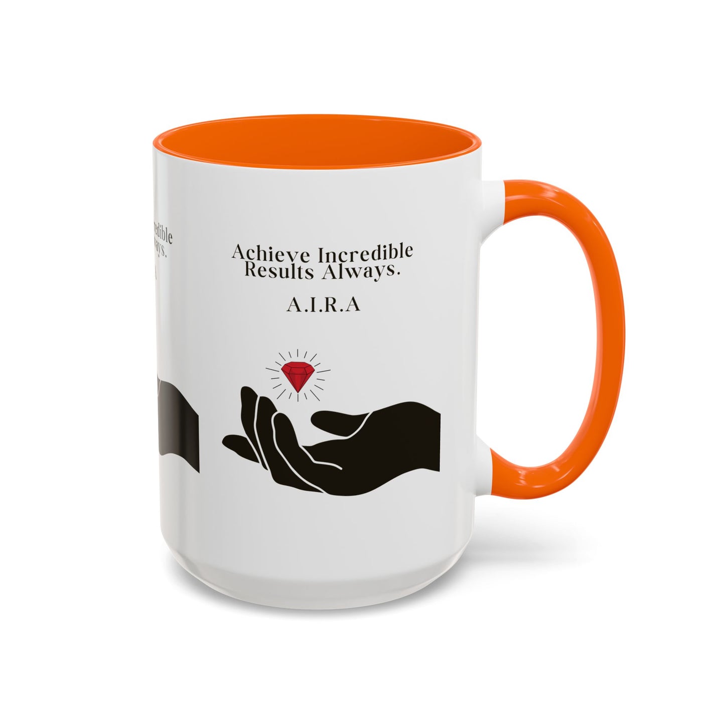 Personalized Initial Hand and Gem Accent Coffee Mug