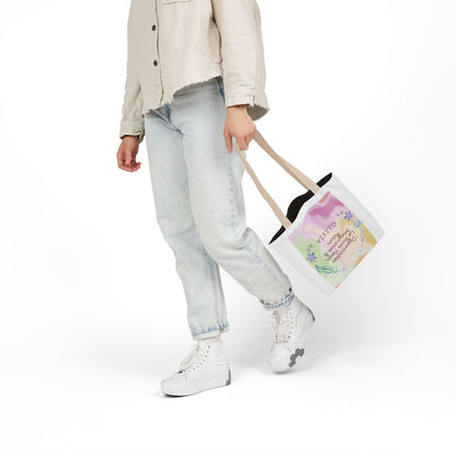 Personalized Initial Quote Ocean Theme Canvas Tote Custom Name