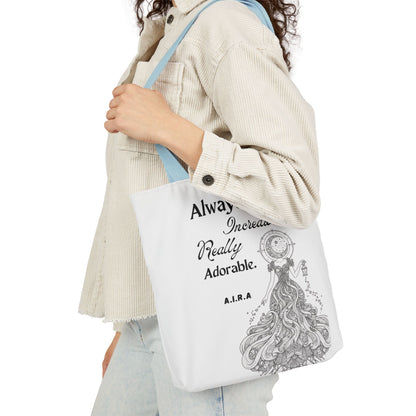 Personalized Initial Quote Light Girl Canvas Tote Custom Name