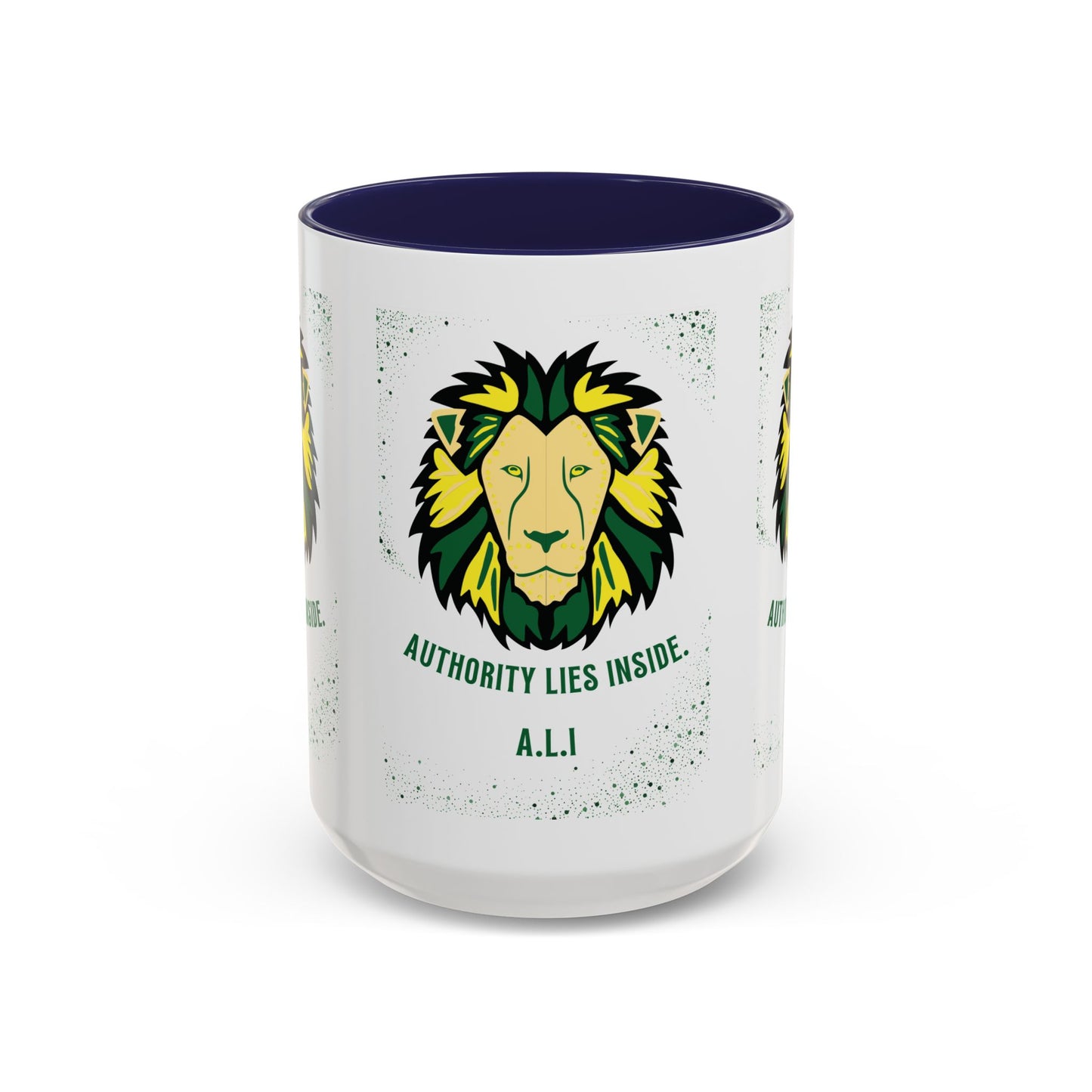 Personalized Initial Lion Accent Coffee Mug