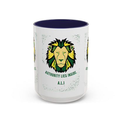 Personalized Initial Lion Accent Coffee Mug
