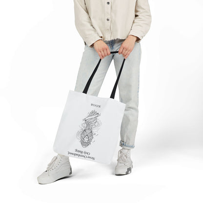 Personalized Initial Quote Girl Lion Canvas Tote Custom Name