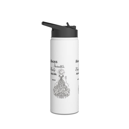 Personalized Initial Quote Girl Light Stainless Steel Water Bottle