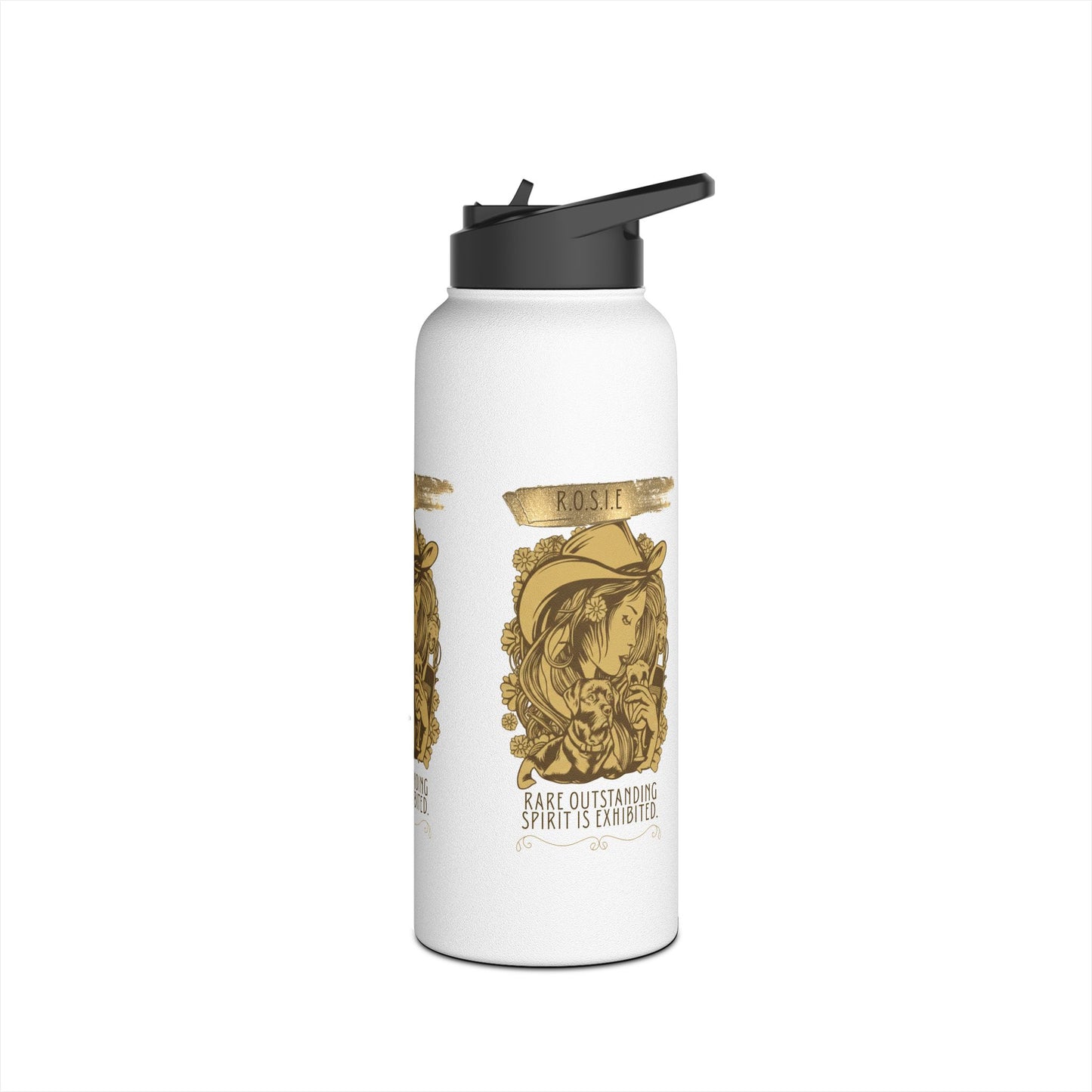 Personalized Initial Quote Golden Girl Stainless Steel Water Bottle