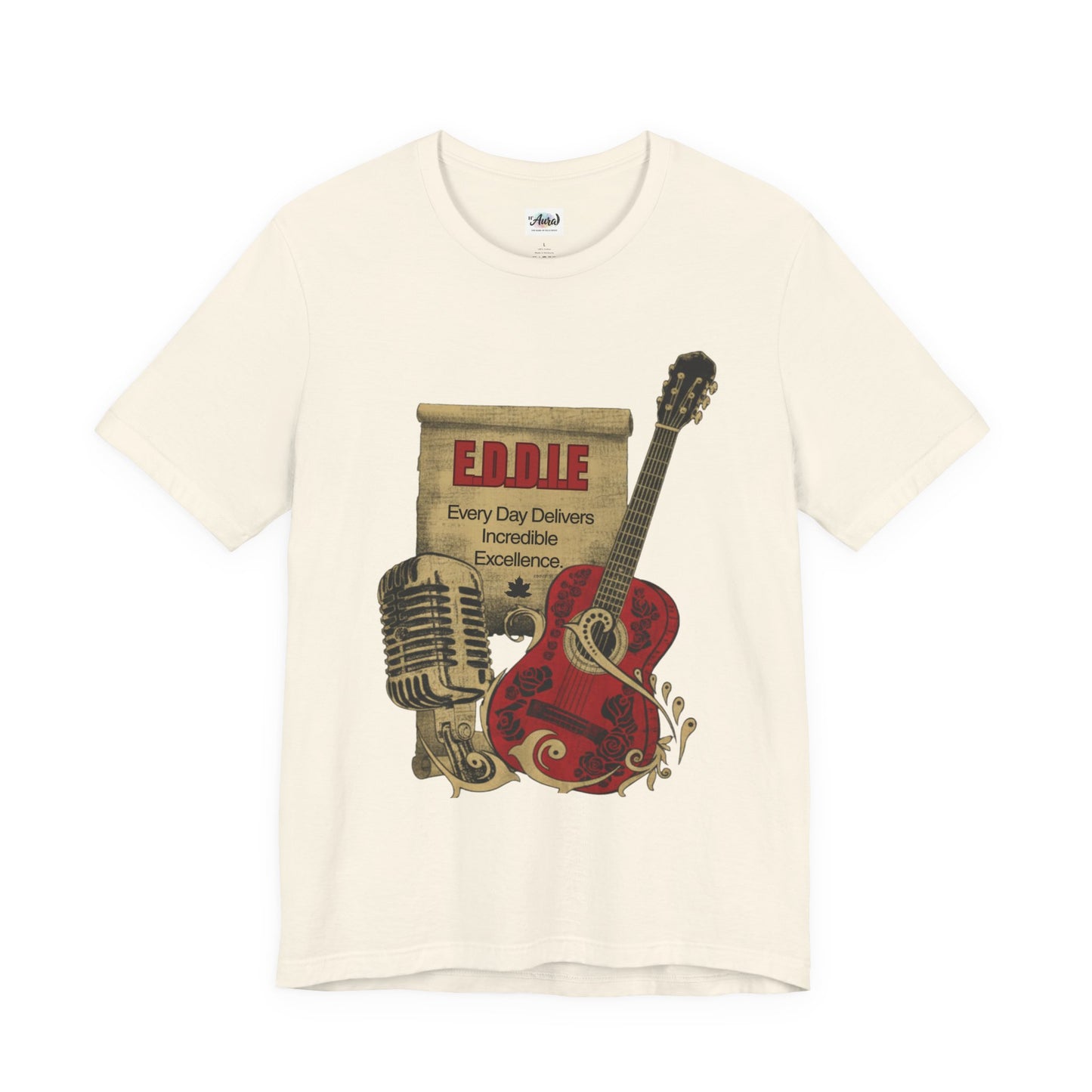 Personalized Music Vintage Microphone & Guitar Tee