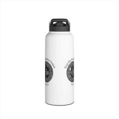 Personalized Initial Quote Fish Stainless Steel Water Bottle