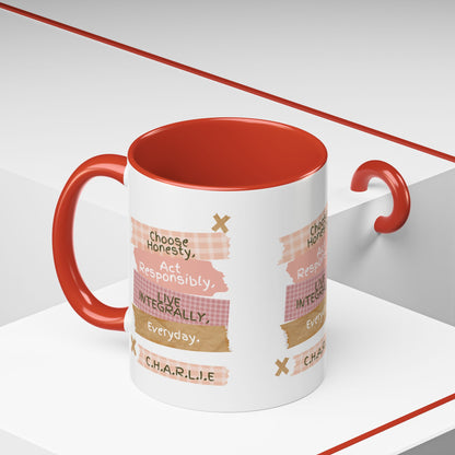 Personalized Message Pieces Accent Coffee Mug