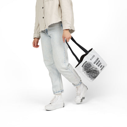 Personalized Initial Quote Owl Vision Canvas Tote Custom Name