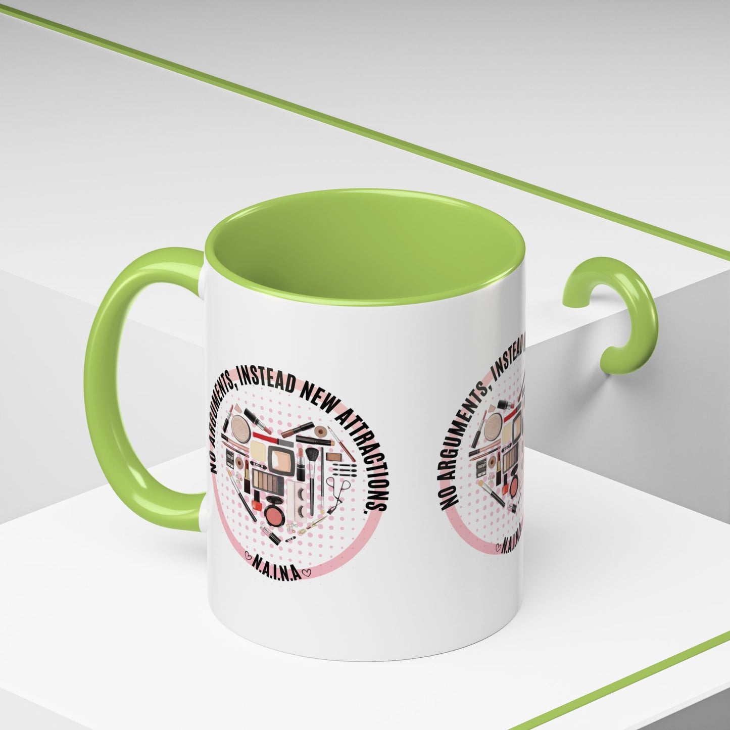 Personalized Cosmetic Heart Accent Coffee Mug