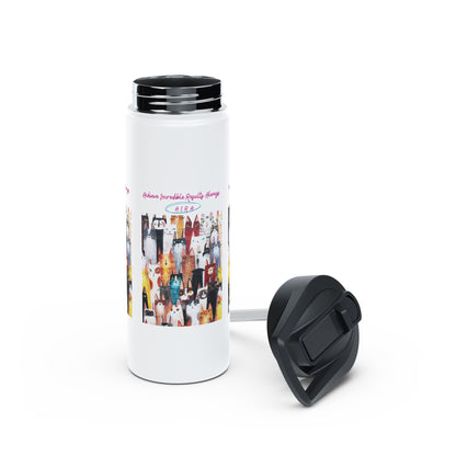 Personalized Initial Quote Cat Collage Stainless Steel Water Bottle