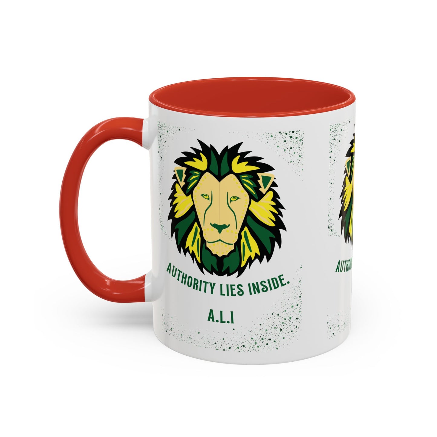 Personalized Initial Lion Accent Coffee Mug