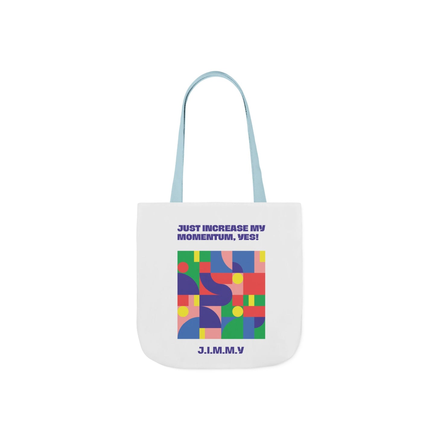 Personalized Initial Quote Colorful Momentum Canvas Tote Custom Name