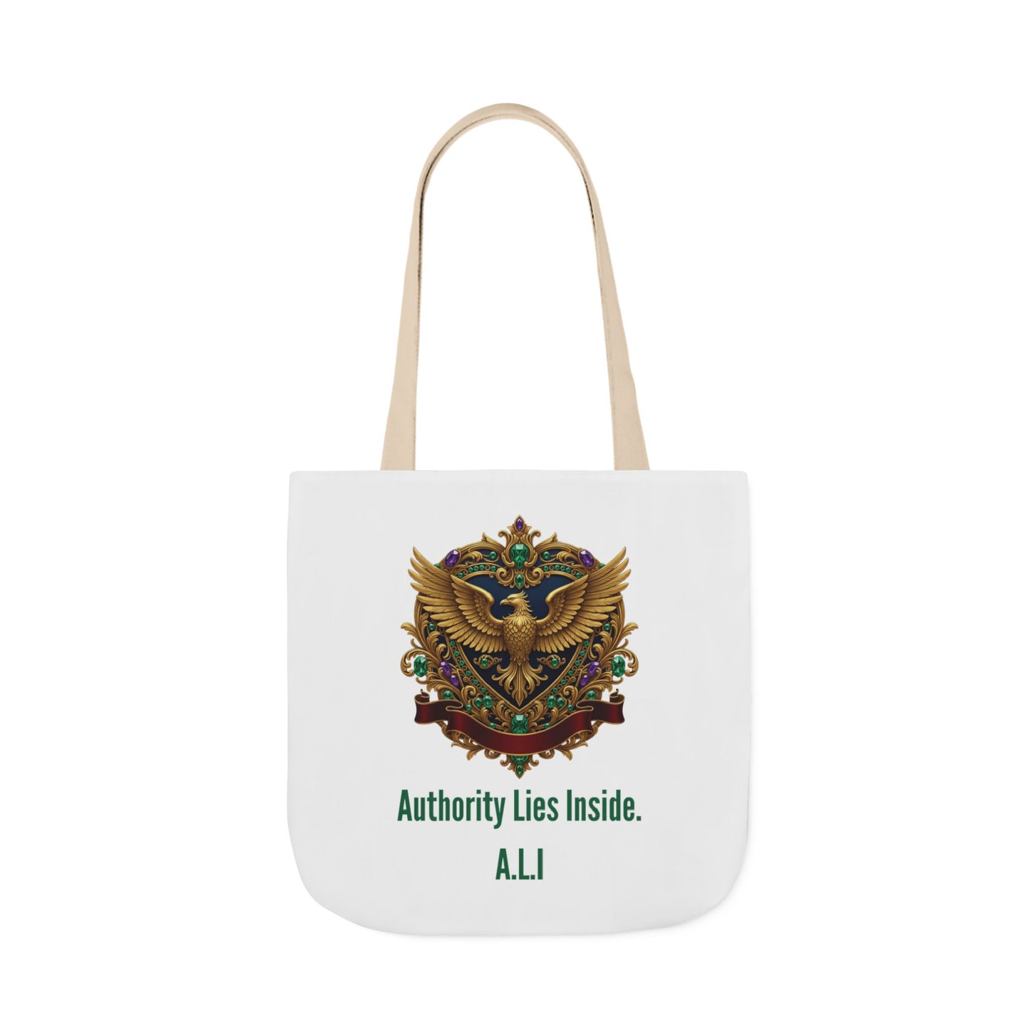 Personalized Initial Quote Eagle Wings Canvas Tote Custom Name