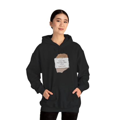 Personalized Torn Paper Motive Hooded Sweatshirt
