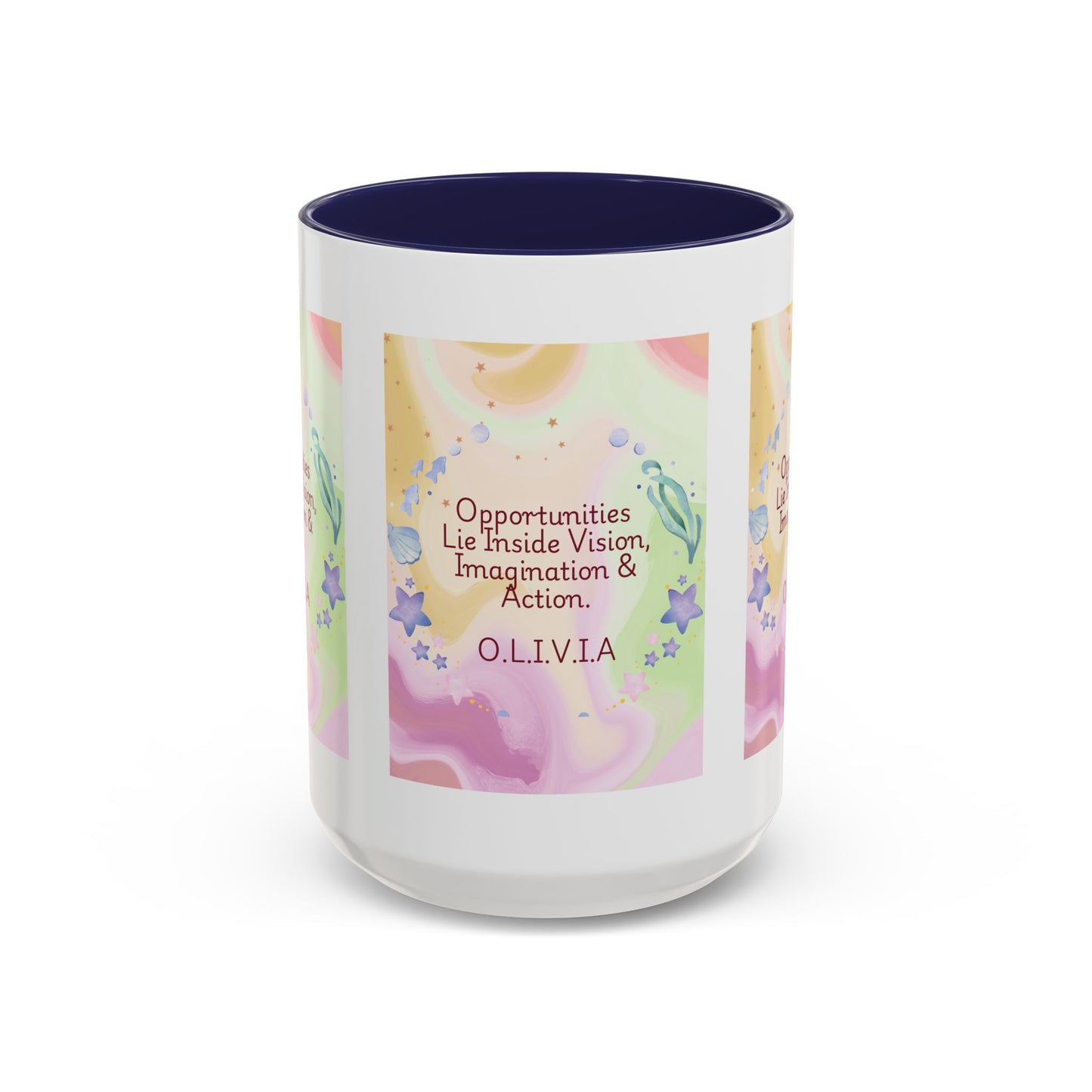 Personalized Ocean Theme Accent Coffee Mug