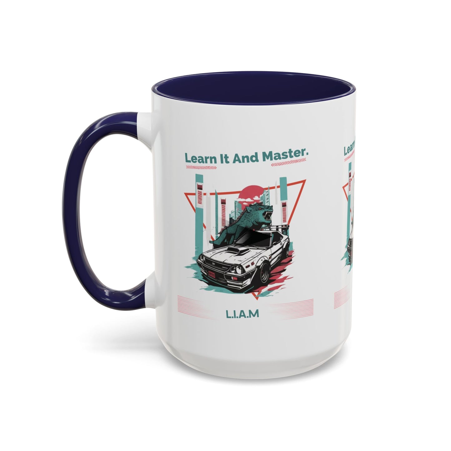 Personalized Retro Racing Accent Coffee Mug