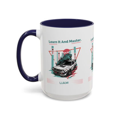 Personalized Retro Racing Accent Coffee Mug