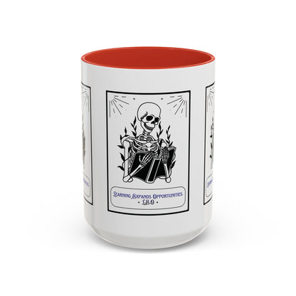 Personalized Initial Skeleton Accent Coffee Mug