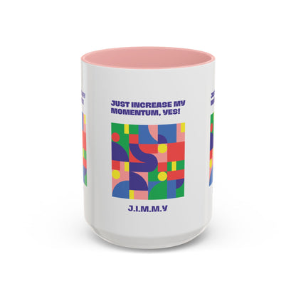 Personalized Initial Colorful Momentum Accent Coffee Mug