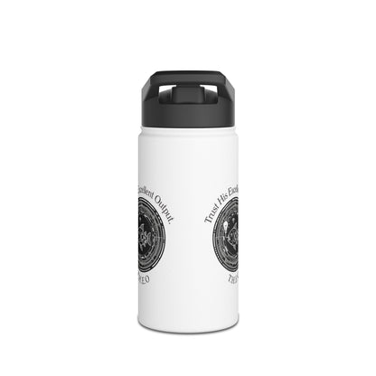 Personalized Initial Quote Fish Stainless Steel Water Bottle