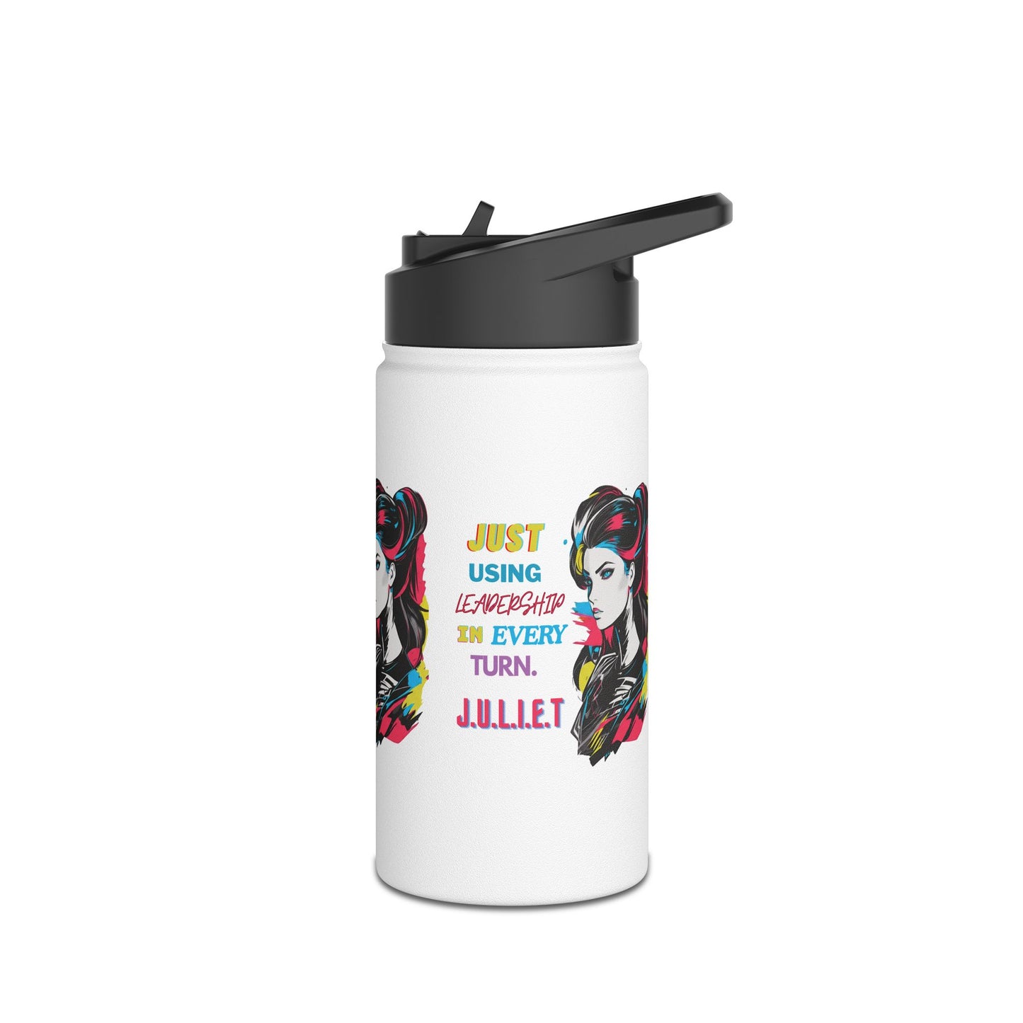 Personalized Initial Quote Vintage Girl Stainless Steel Water Bottle