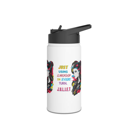 Personalized Initial Quote Vintage Girl Stainless Steel Water Bottle