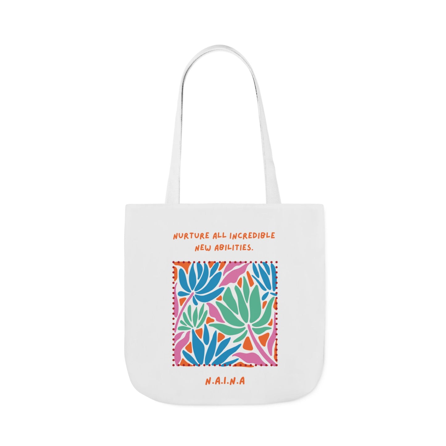 Personalized Initial Quote Colorful Momentum Canvas Tote Custom Name