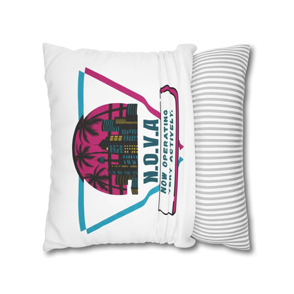 Personalized Initial Quote Building — Custom Sayings on Square Poly Canvas Pillowcase