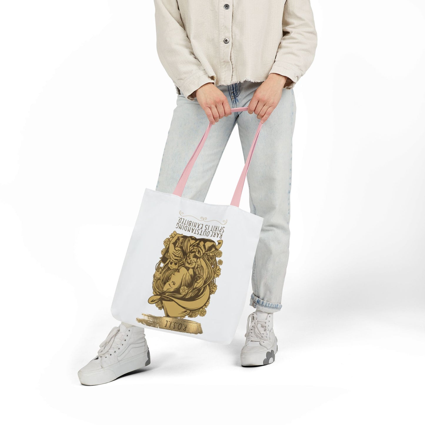 Personalized Initial Quote Golden Girl Canvas Tote Custom Name