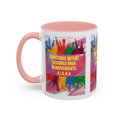 Personalized Initial Colorful Paint Accent Coffee Mug