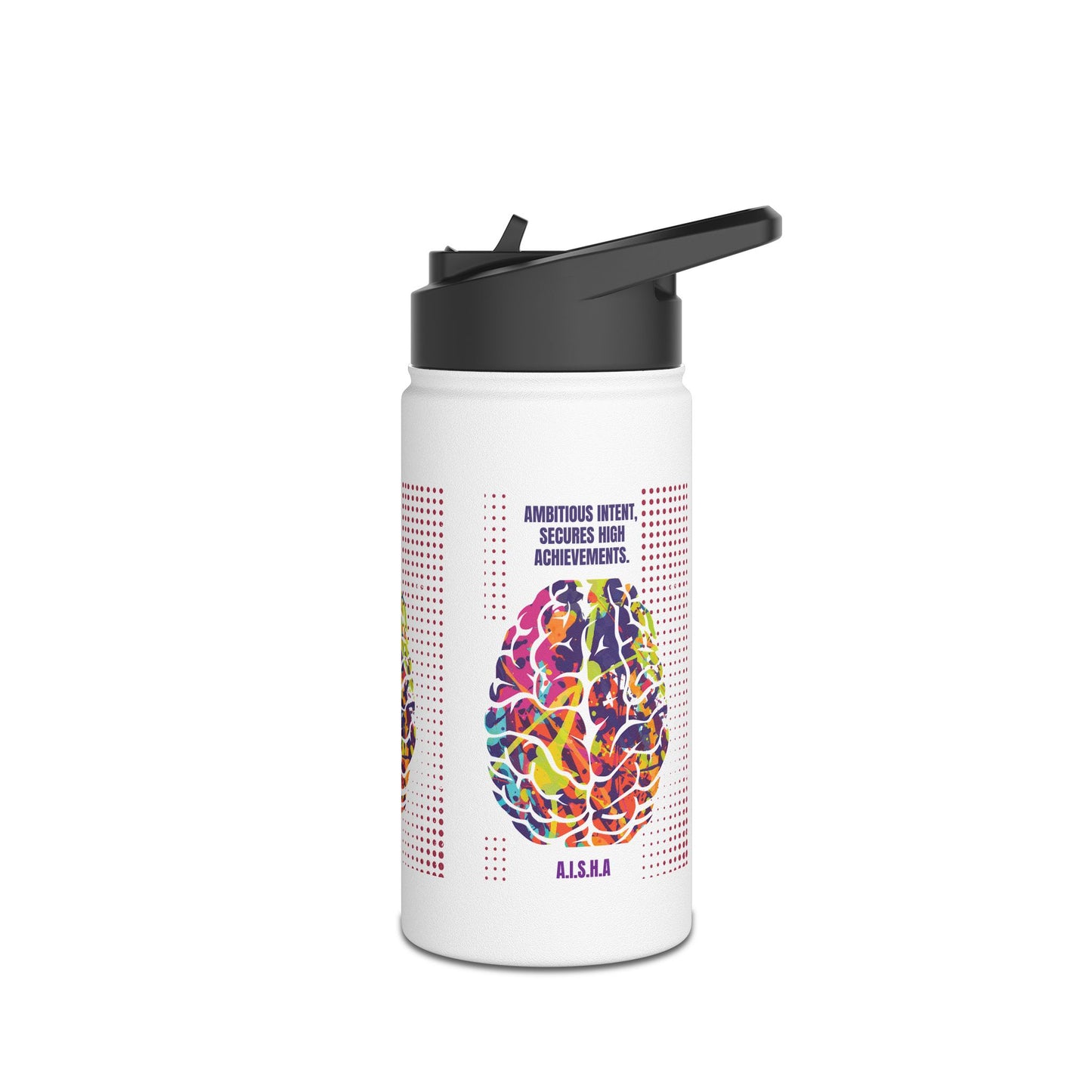 Personalized Initial Quote Brain Stainless Steel Water Bottle