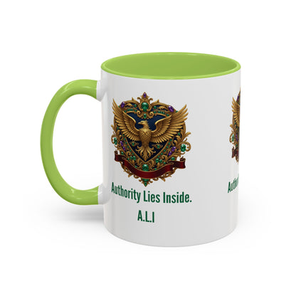 Personalized Initial Eagle Accent Coffee Mug