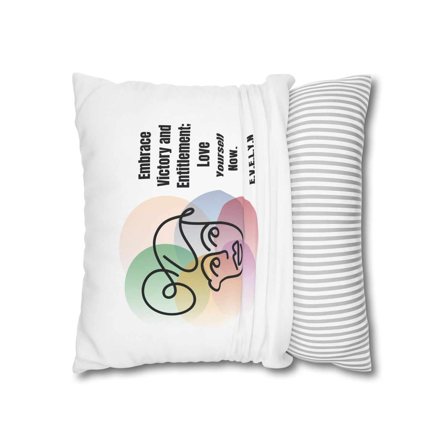 Personalized Initial Quote Simple Girl — Custom Sayings on Square Poly Canvas Pillowcase