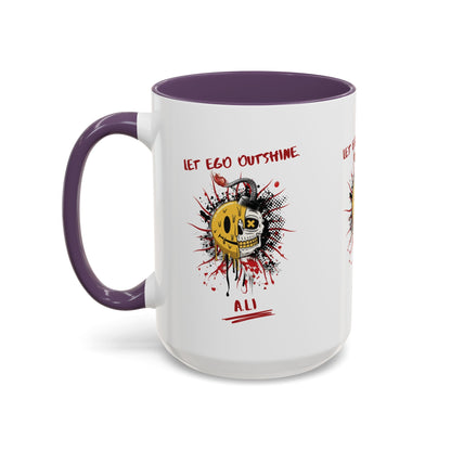 Personalized Split Smile Skull Accent Coffee Mug
