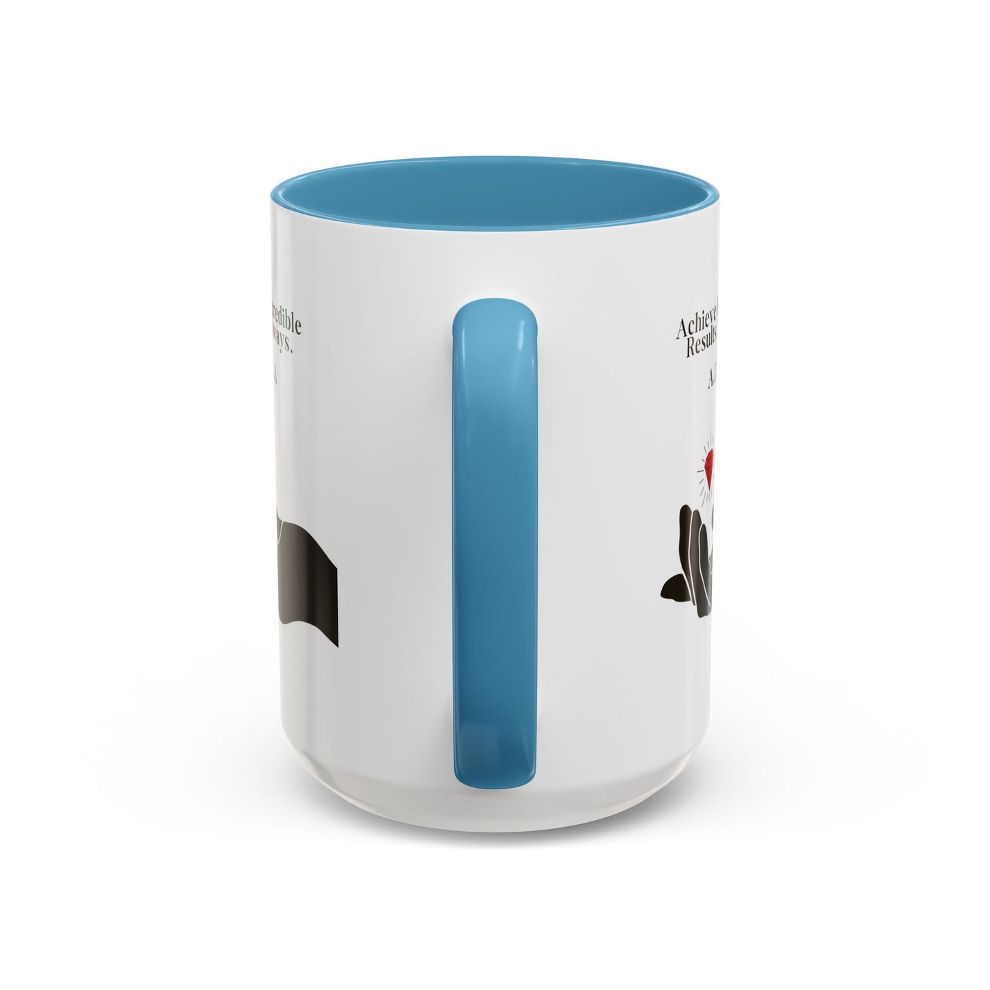 Personalized Initial Hand and Gem Accent Coffee Mug