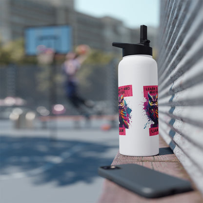 Personalized Initial Quote Owl Stainless Steel Water Bottle