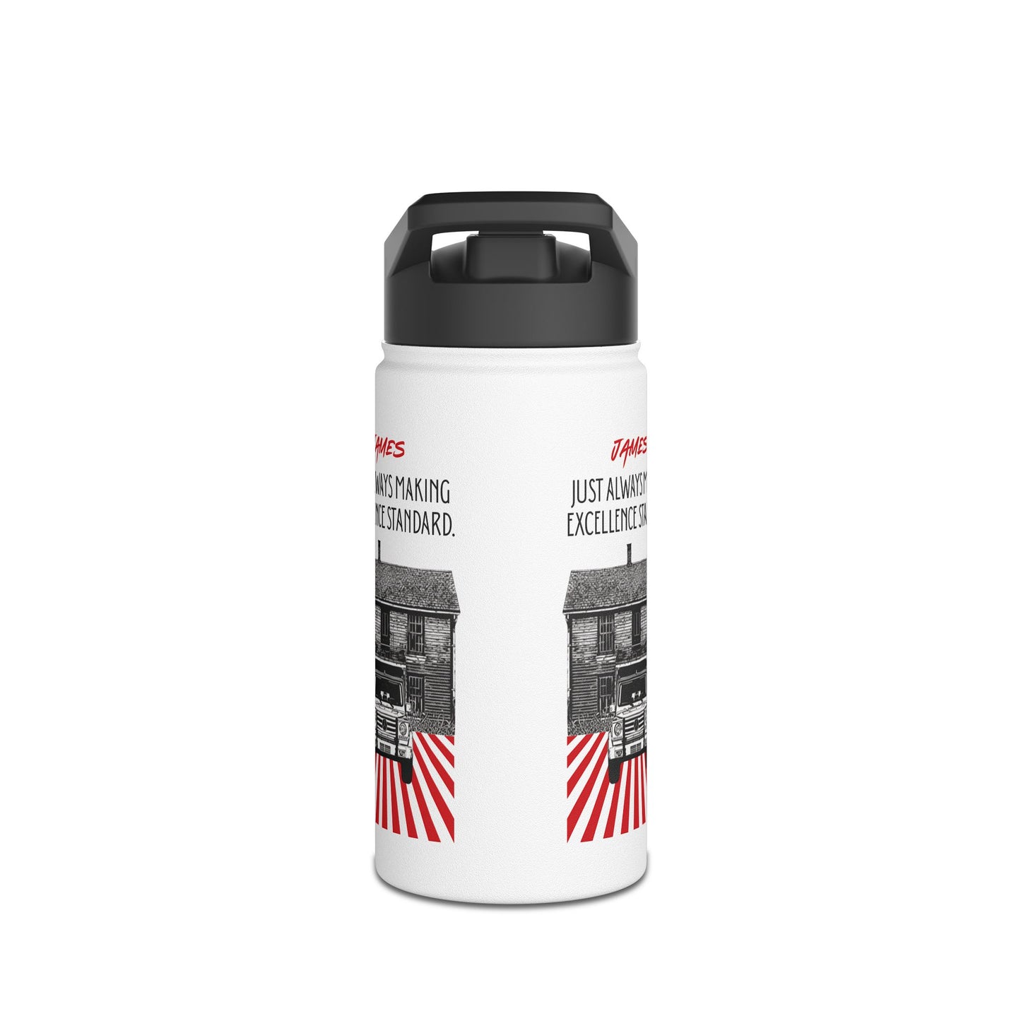 Personalized Initial Quote Vintage Car Stainless Steel Water Bottle