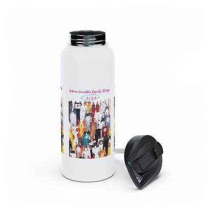 Personalized Initial Quote Cat Collage Stainless Steel Water Bottle