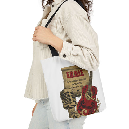 Personalized Initial Quote Guitar Canvas Tote Custom Name