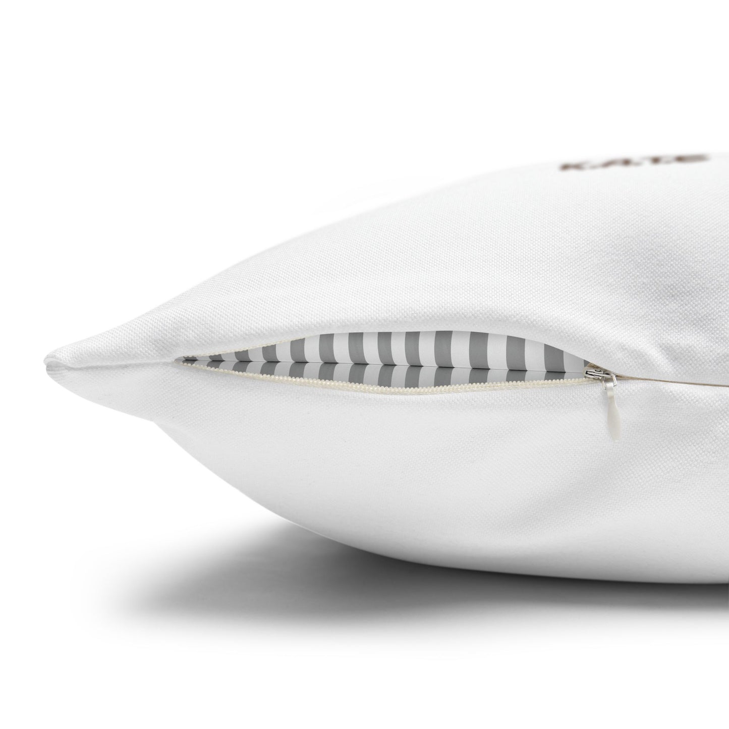 Personalized Initial Quote Exquisite Cat — Custom Sayings on Square Poly Canvas Pillowcase