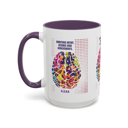 Personalized Initial Brain Accent Coffee Mug