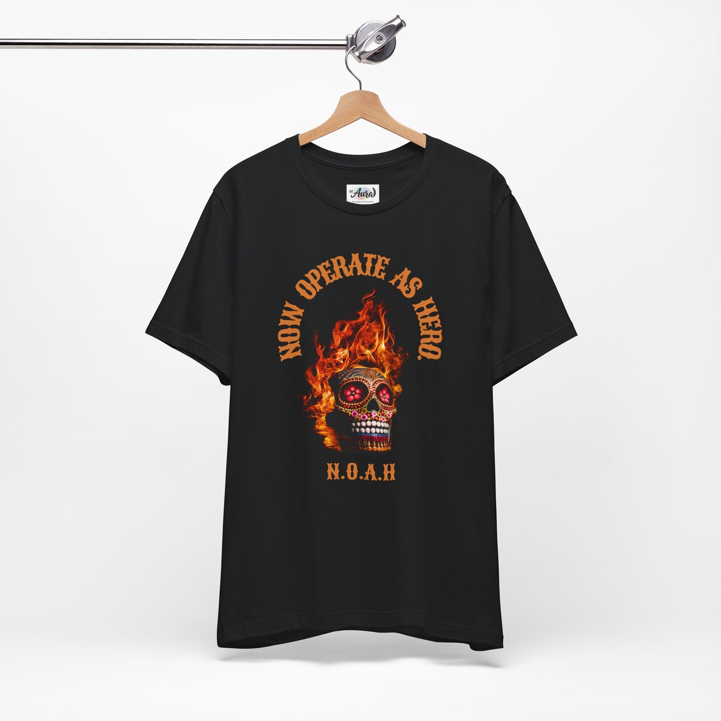 Personalized Fiery Skull Graphic Tee