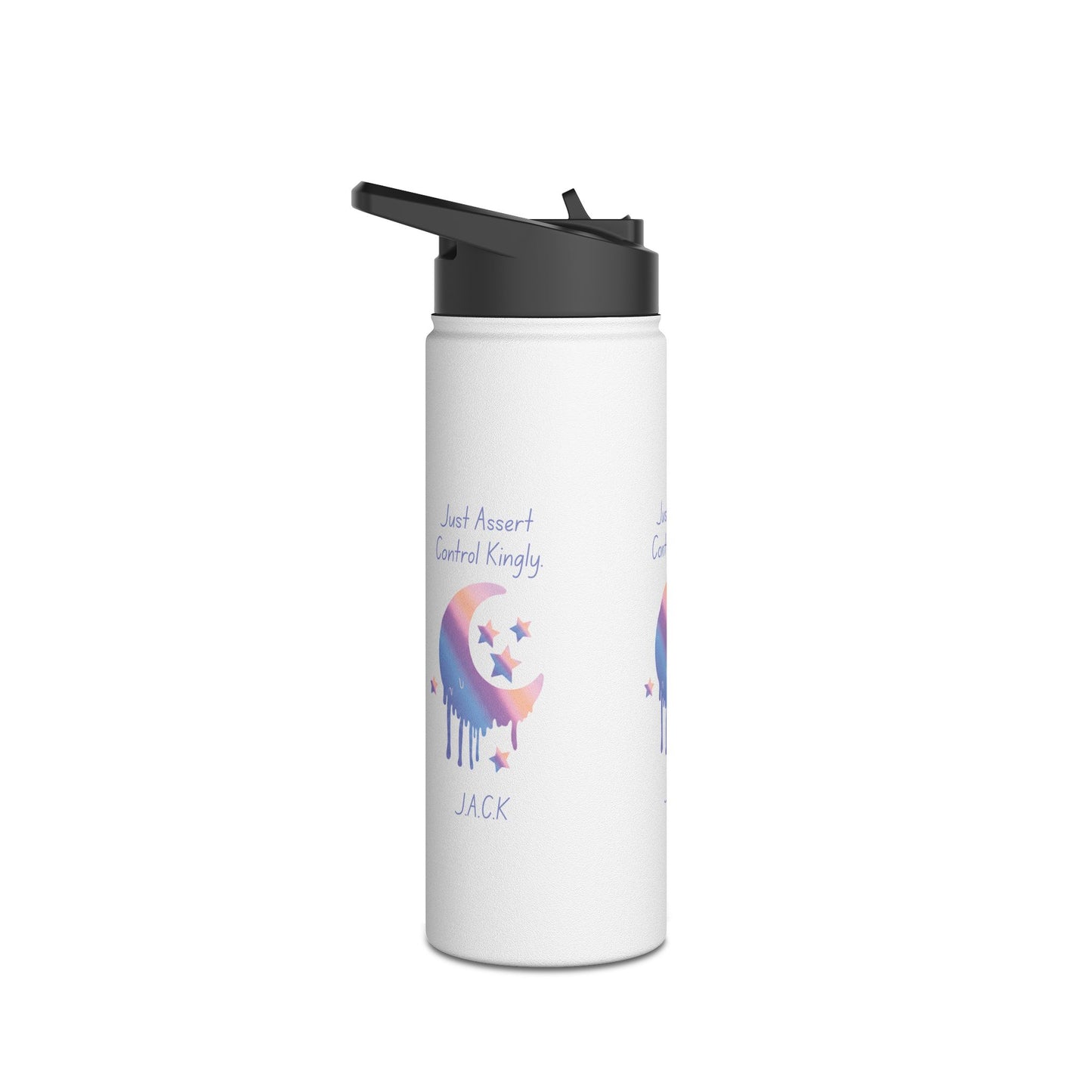Personalized Initial Quote Moon Dripping Stainless Steel Water Bottle