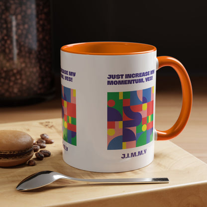 Personalized Initial Colorful Momentum Accent Coffee Mug