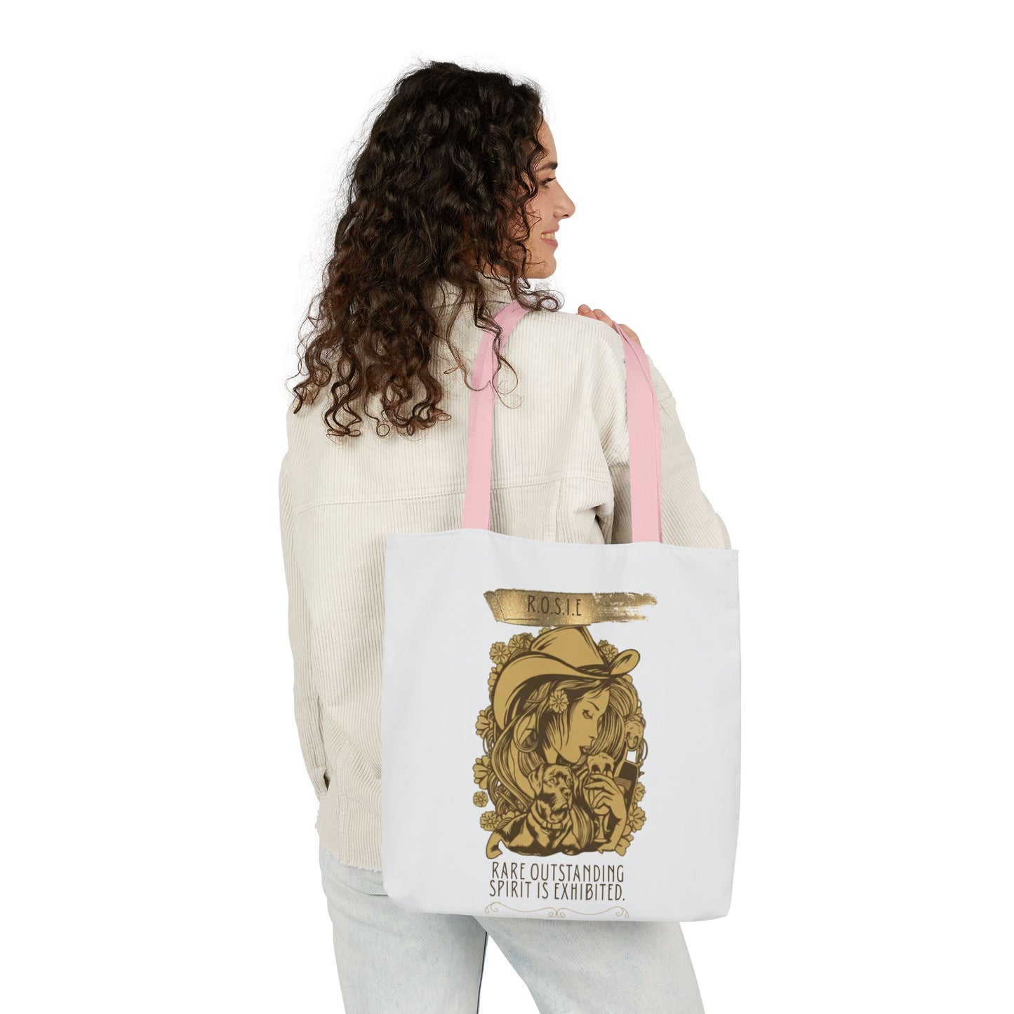 Personalized Initial Quote Golden Girl Canvas Tote Custom Name